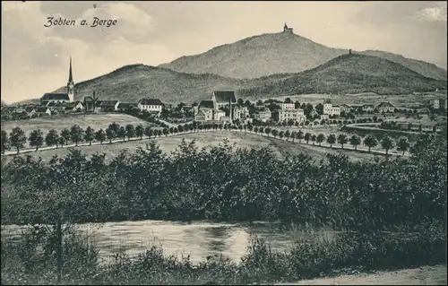 Postcard Zobten Sobótka Blick auf den Ort 1947