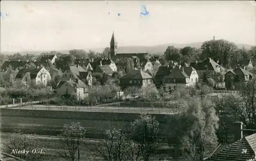 Ansichtskarte Niesky Niska Partie an der Stadt 1936 