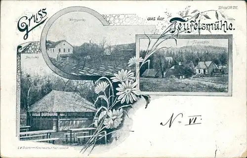 Postcard Neutitschein Nový Jičín Teufelsmühle Mehrbild 1899