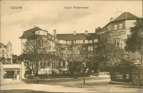 Ansichtskarte Goslar Partie am Hotel Achtermann 1922 