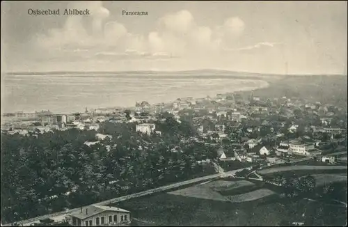 Ansichtskarte Ahlbeck (Usedom) Blick über die Stadt 1911 