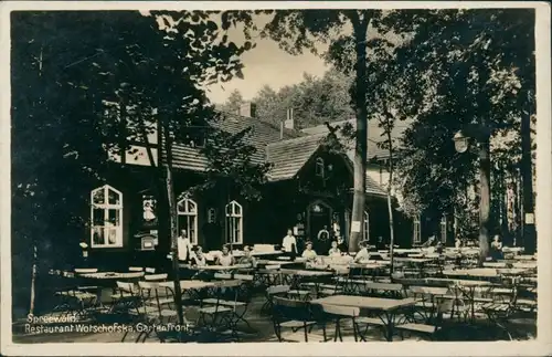 Lübbenau (Spreewald) Lubnjow Gaststätte Wotschofska Spreewald 1929 