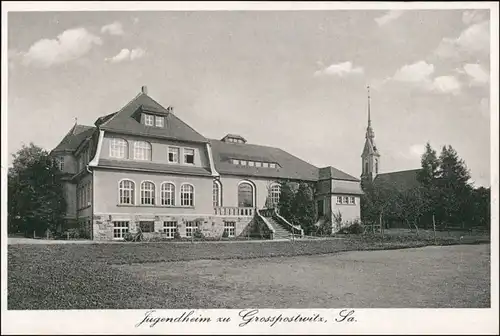 Ansichtskarte Großpostwitz Budestecy Jugendheim 1928