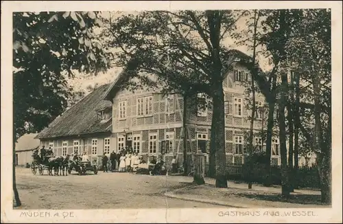 Ansichtskarte Müden (Örtze)-Faßberg Gasthaus Aug. Wessel 1911