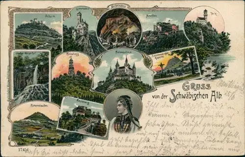Ansichtskarte Neuffen Litho AK: Gruss von der Schwäbischen Alb 1903 