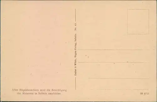 Ansichtskarte Binz (Rügen) Jagdschloss Granitz 1923 