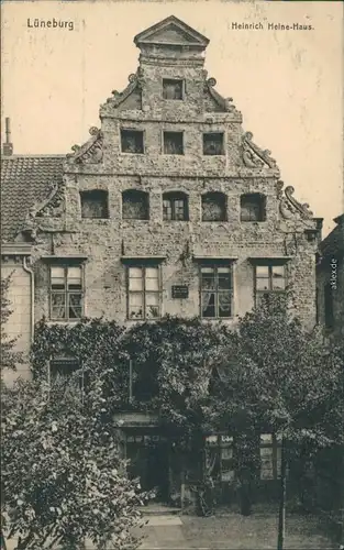 Ansichtskarte Lüneburg Partie am Heinrich Heine Haus 1918 