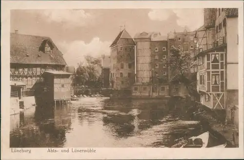 Ansichtskarte Lüneburg Abts- und Lünermühle 1922 