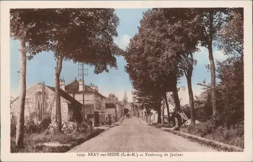 CPA Bray-sur-Seine Straße Faubourg de Jaules 1922 