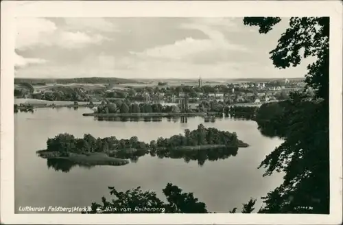 Feldberger Seenlandschaft Blick vom Reiherberg auf Stadt u. Seenlandschaft 1954