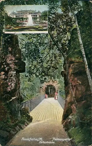 Ansichtskarte Frankfurt am Main Palmengarten - Kettenbrücke 1911