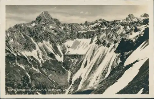 Ansichtskarte Stanzach Blick v. Himmeleck im Oytal auf Hochvogel (2594m) 1929