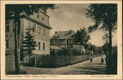 Reitzenhain-Marienberg im Erzgebirge Genesungsheim - Straßenpartie 1928