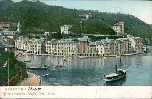 Cartoline Portofino Stadt - Schiffe 1904 