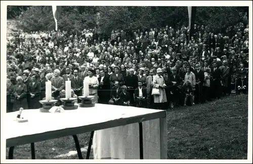 Foto Oschersleben Gottesdienst - Zuschauermenge 1955 Privatfoto