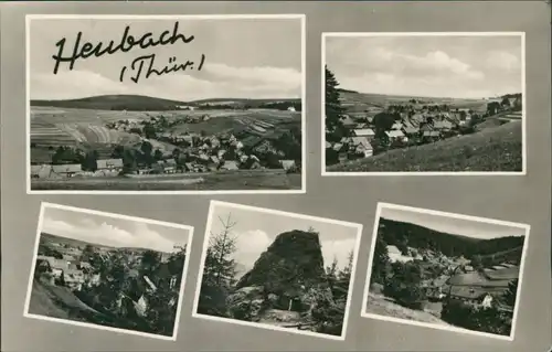 Ansichtskarte Einsiedel-Masserberg Panorama 2x, Ortsteil, Felsen 1967