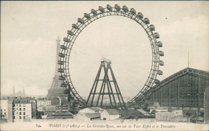 CPA Paris Riesenrad und Eiffelturm 1915 Nr. 136445 - oldthing