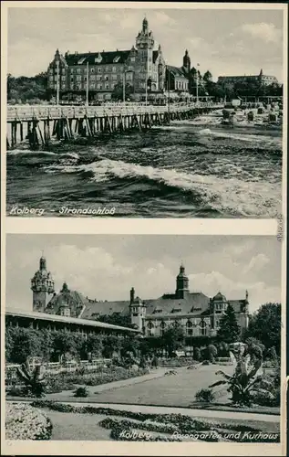 Postcard Kolberg Kołobrzeg 2 Bild: Strandschloß und Garten 1928 