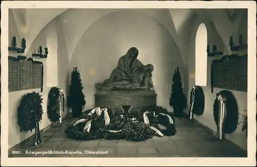 Ansichtskarte Oberstdorf (Allgäu) Innen - Kriegergedächtniskapelle 1934 