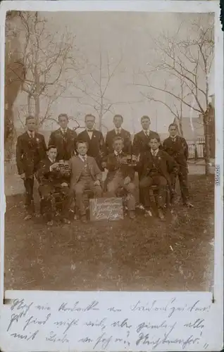 Foto Dresden Männergruppe - Festlichkeit 1917 Privatfoto