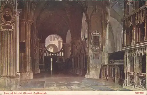Postcard Oxford Kathedrale von Oxford - Innenansicht 1910