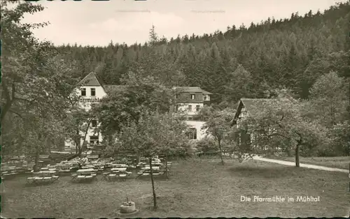 Ansichtskarte Weißenborn (Holzland) Pfarrmühle mit Gästebereich 1958