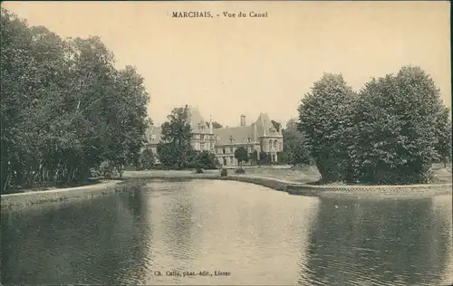 CPA Marchais Vue du Canal 1908