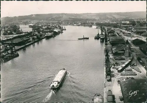 CPA Rouen Les Quais/Die Docks, Schiffe 1949