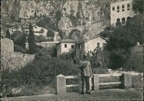 CPA Menton Mentoun/ Mentone Frontière Franco-Italienne 1951