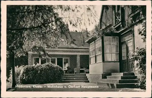Hiddensee Hiddensjö, Hiddensöe Wohnhaus von Gerhart Hauptmann 1957