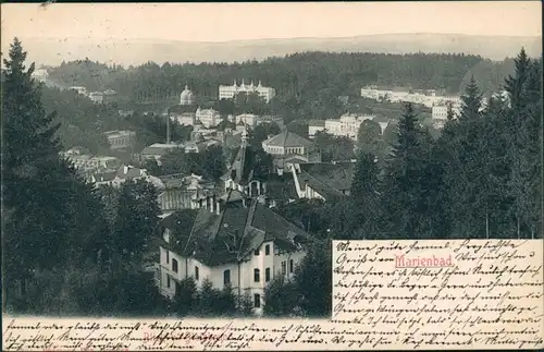 Postcard Marienbad Mariánské Lázně Blick vom Steinbruch 1904