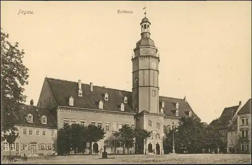 Ansichtskarte Pegau Rathaus 1912