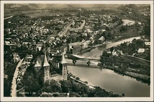 Ansichtskarte Rochlitz Luftbild 1935