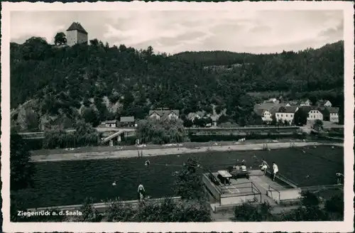 Ansichtskarte Ziegenrück/Saale Freibad 1960