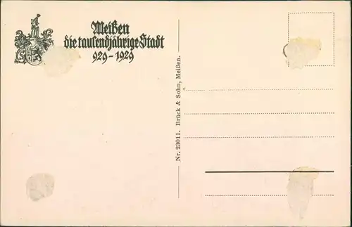 Ansichtskarte Meißen Porzellan-Manufaktur 1929