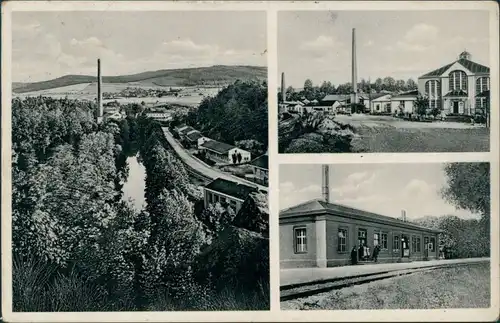 Ansichtskarte Singwitz Industriegelände mit Hallen und Schornstein 1934