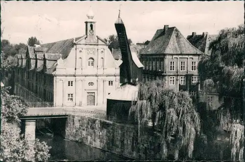 Ansichtskarte Lüneburg Kaufhaus mit Kran 1964