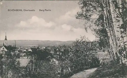 Schönberg (Oberlausitz) Sulików Panorama-Ansicht mit Weitblick b Görlitz 1914