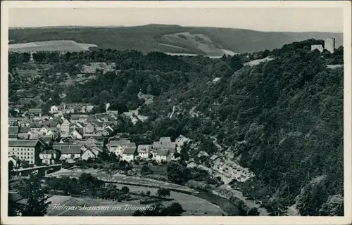 Ansichtskarte Helmarshausen-Bad Karlshafen Blick auf den Ort, Diemeltal 1940