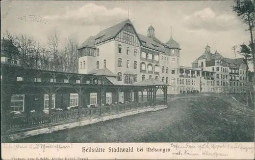 Ansichtskarte Melsungen Heilstätte Stadtwald 1905