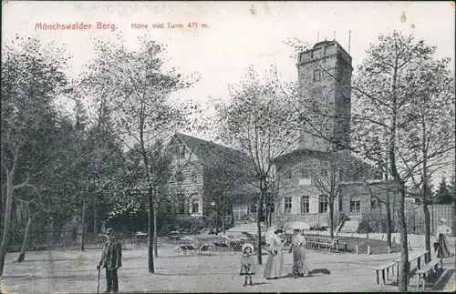 Ansichtskarte Wilthen (Sachsen) Mönchswalder Berg - Gasthaus 1918 