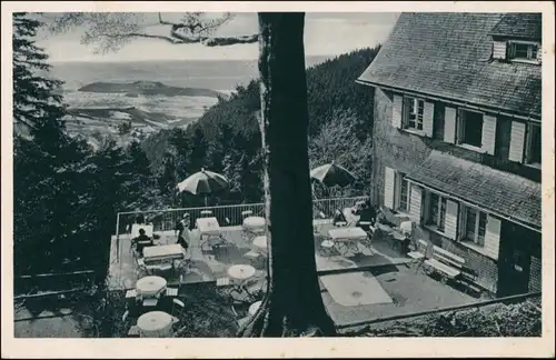 Ansichtskarte Freiburg im Breisgau Berghotel - Terrasse Schauinsland 1933 