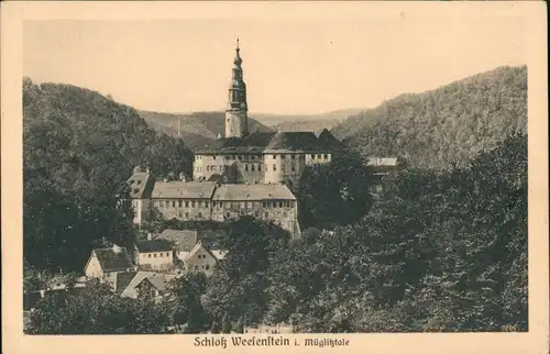 Ansichtskarte Wesenstein-Dohna Schloß Wesenstein im Müglitztal 1906