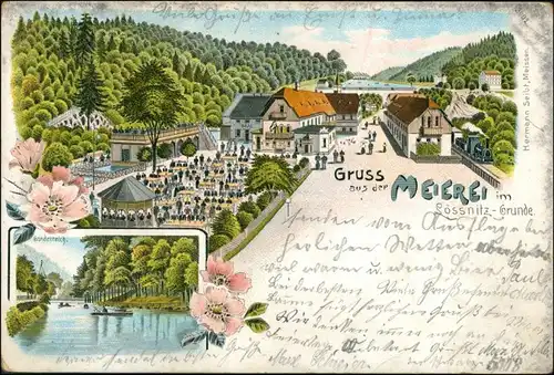 Ansichtskarte Oberlößnitz-Radebeul 2 Bild: Litho Meierei 1906 