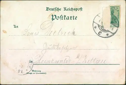 Ansichtskarte Oberlößnitz-Radebeul 2 Bild: Litho Meierei 1906 