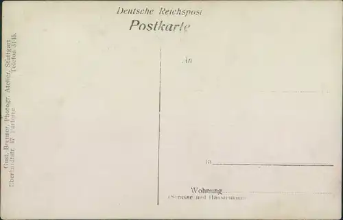 Stuttgart Studentika: Privat Verewaltungskurs Phot: Stuttgart 1908 
