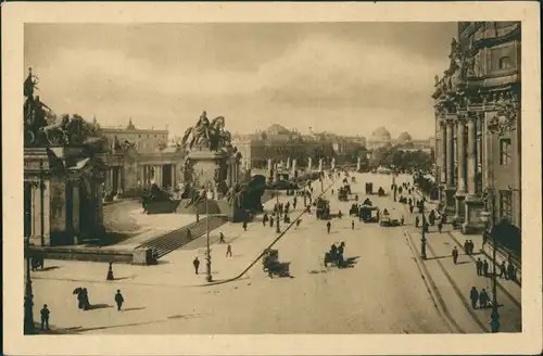 Ansichtskarte Mitte-Berlin Straßenpartie - National-Denkmal 1926 