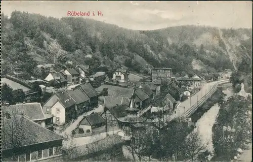 Ansichtskarte Rübeland Dorfpartie 1907 