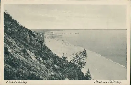 Misdroy Międzyzdroje Blick vom Kaffeeberg zur Seebrücke 1928 