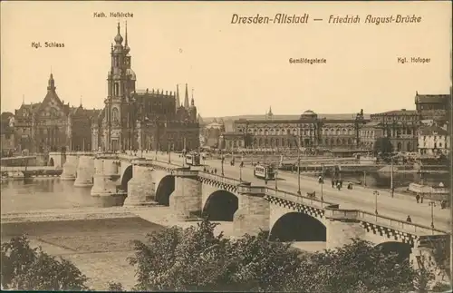 Ansichtskarte Innere Altstadt-Dresden Stadtblick 1914 